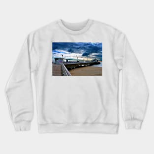 Bournemouth Pier And Beach Dorset Crewneck Sweatshirt